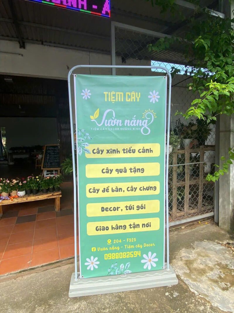 Kinh nghiệm chọn chất liệu khi làm biển vẫy quảng cáo 2 mặt bền đẹp