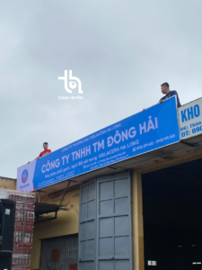 Bảng quảng cáo khung bạt khổ lớn Công ty Đông Hải – Quảng Cáo Tùng Huyền