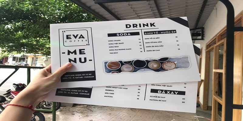 Bí quyết phân bổ layout và chọn điểm vàng thị giác khi in menu quán cafe