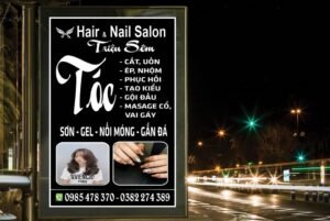 Biển salon đa dạng chất liệu