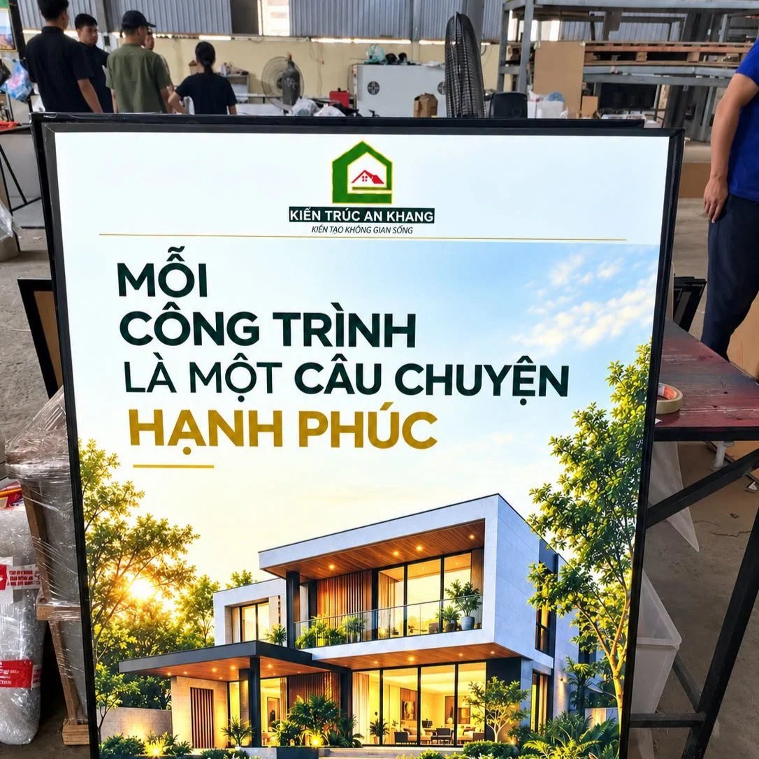Tranh điện hộp đèn LED cho Kiến Trúc An Khang Lệ Thủy
